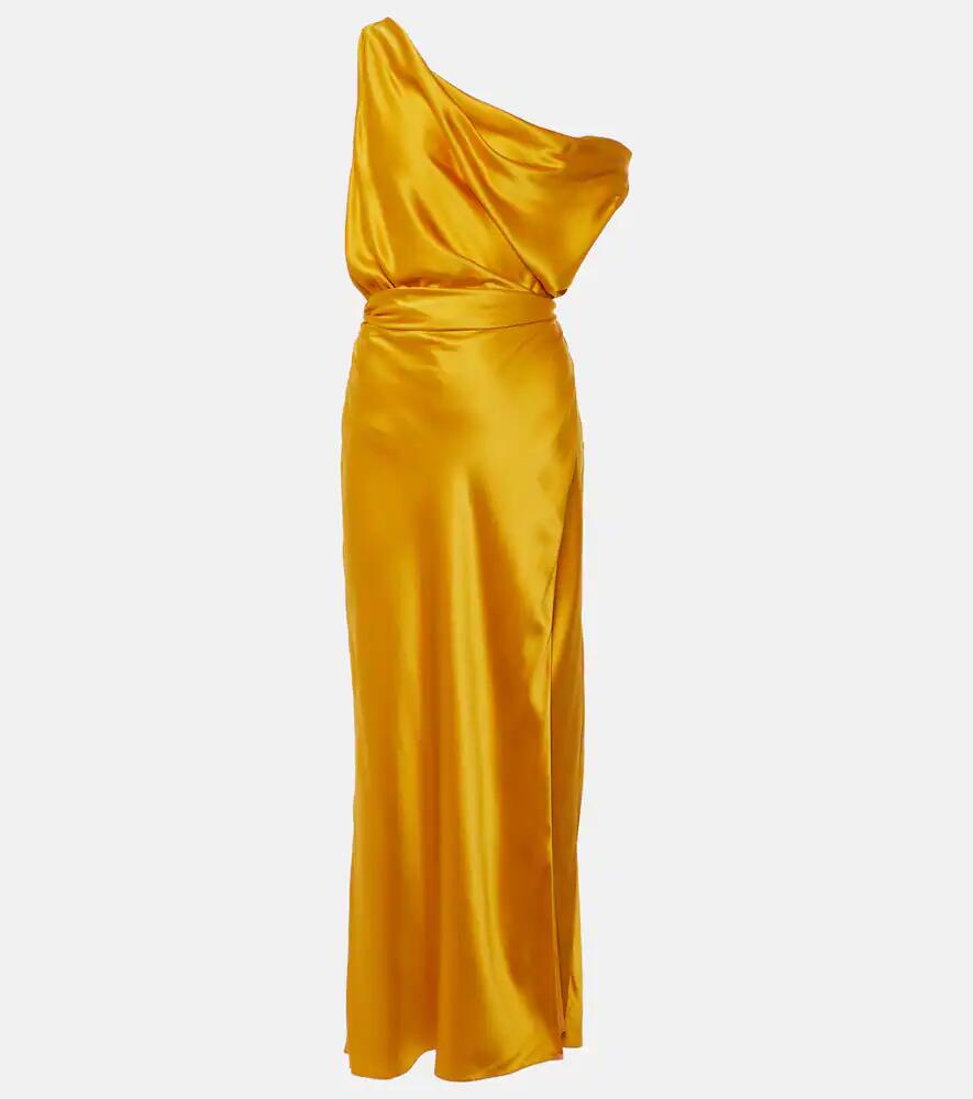 The Sei Draped silk satin wrap gown Cover