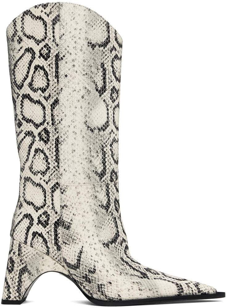 Coperni White Snake Bridge Cowboy Boots Cover