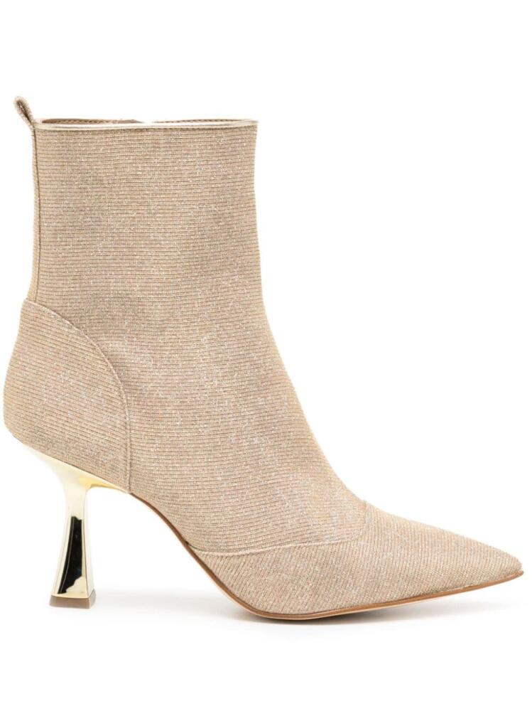 Michael Kors Clara 80mm pointed-toe boots - Gold Cover