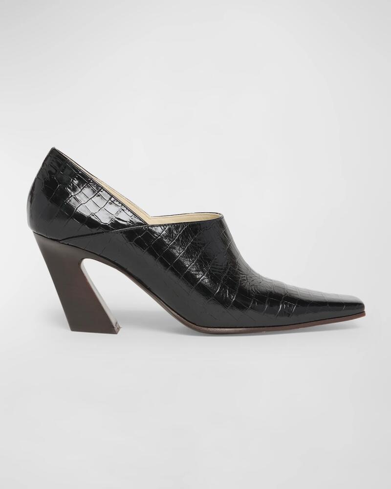 Bottega Veneta Lewis Croco Block-Heel Pumps Cover