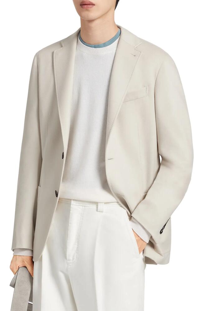 ZEGNA Deconstructed Oasi Cashmere Sport Coat in Ecru Cover