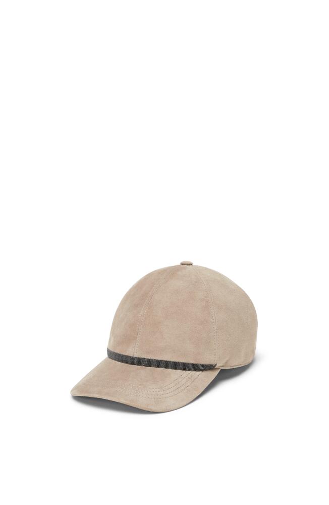 Brunello Cucinelli Suede baseball cap in Light Grey Cover