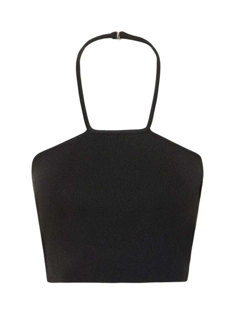 SIMON MILLER Beso Cropped Viscose Halter Top Cover