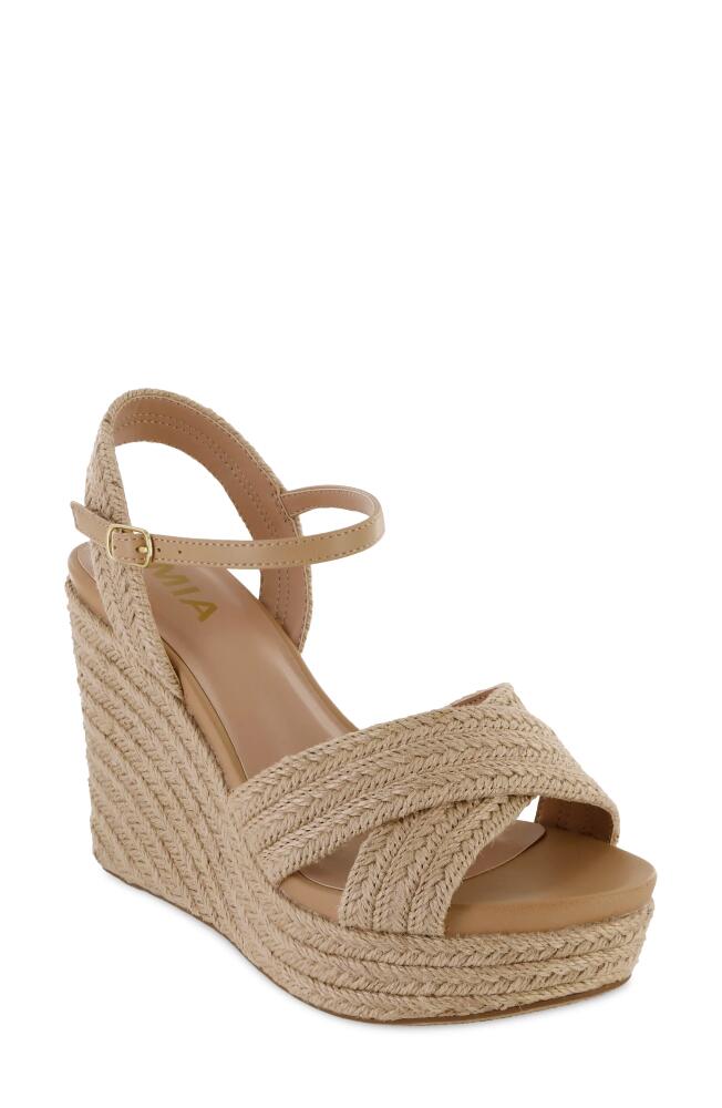 MIA Alouette Wedge Espadrille Sandal in Natural Jute Cover