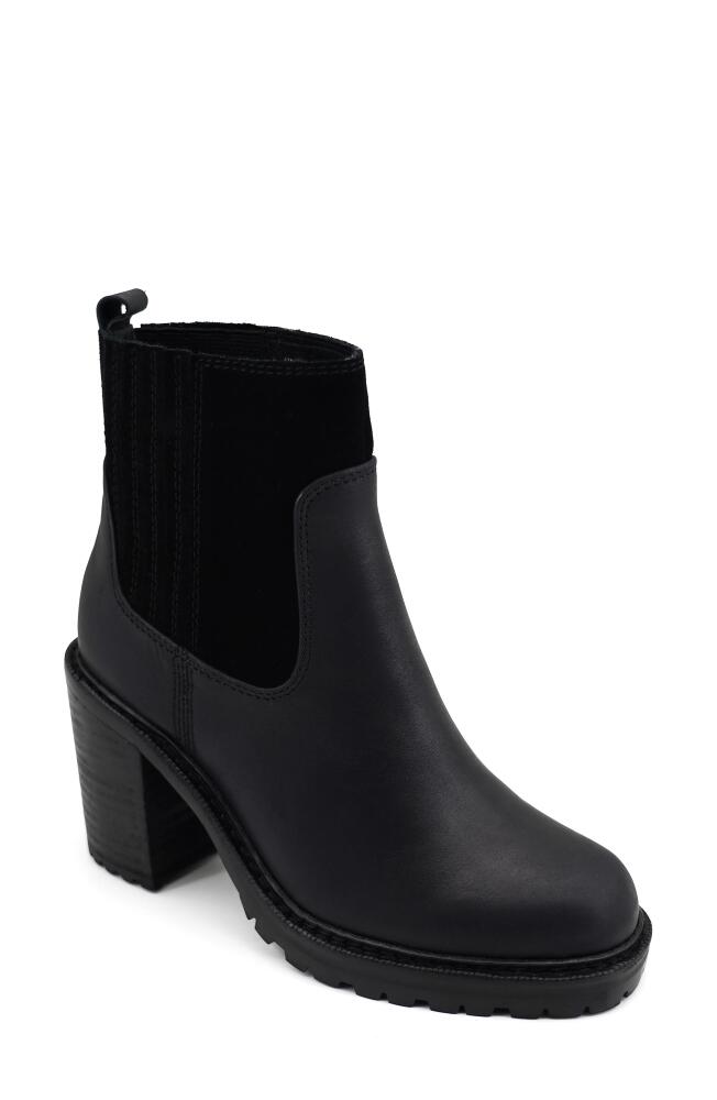 Artisan Crafted By Zigi Amalia Platform Chelsea Boot in Black Leather Cover