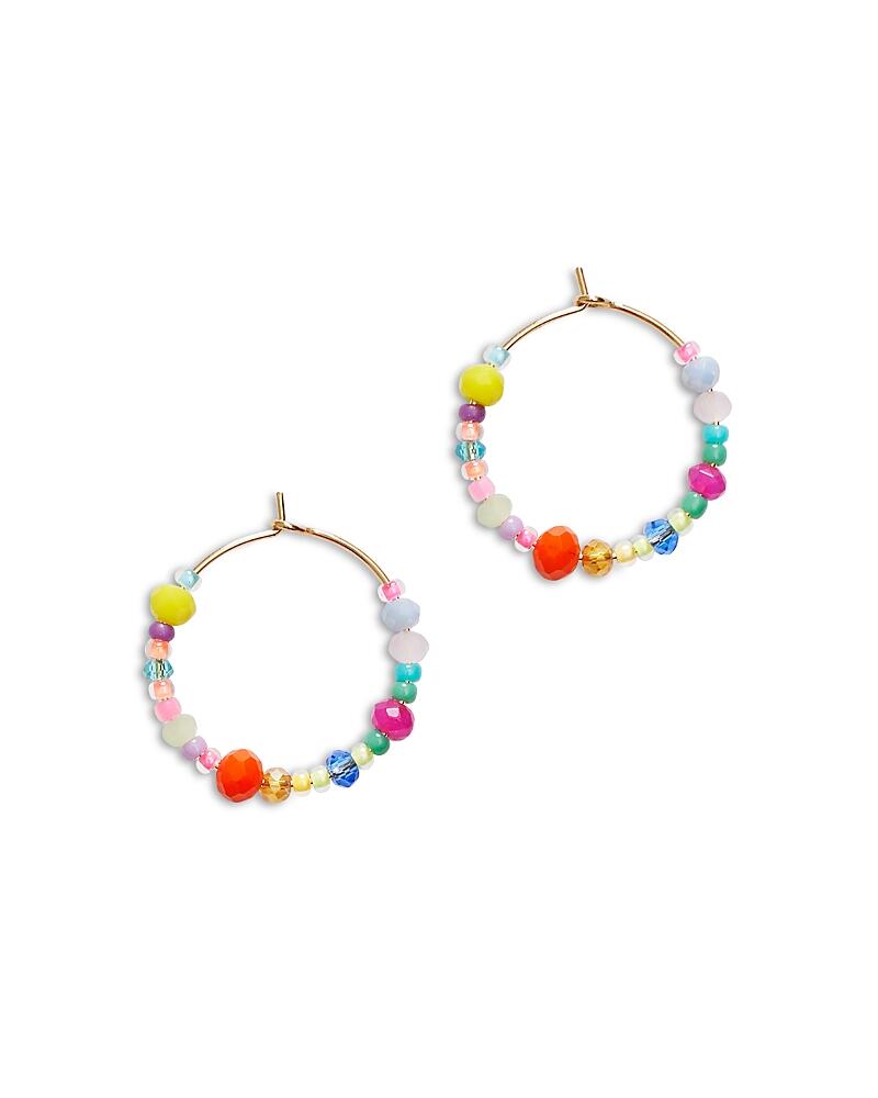 Anni Lu Breezy Beats Beaded Hoop Earrings 18K Gold Plated Cover