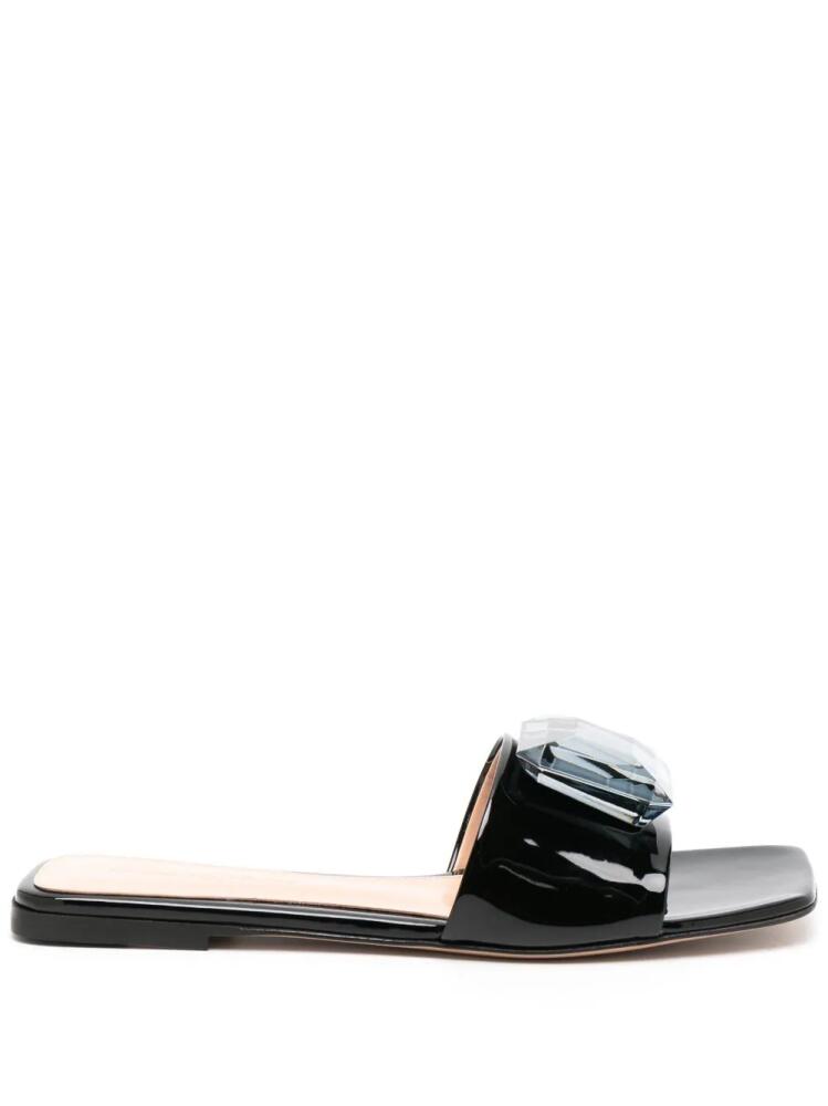 Gianvito Rossi Jaipur leather slides - Black Cover