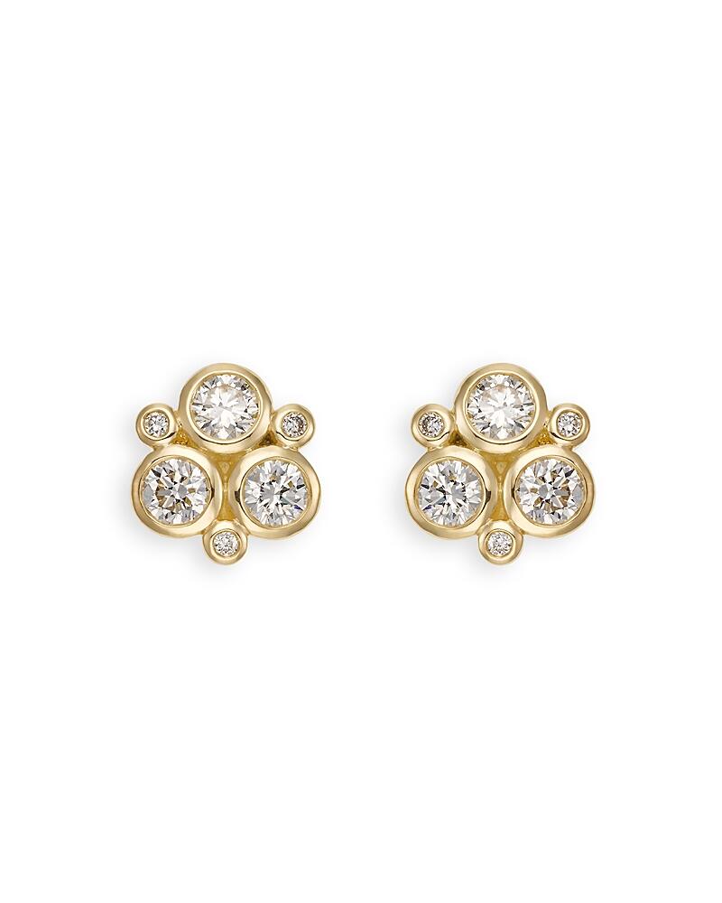 Temple St. Clair 18K Yellow Gold and Diamond Trio Stud Earrings Cover