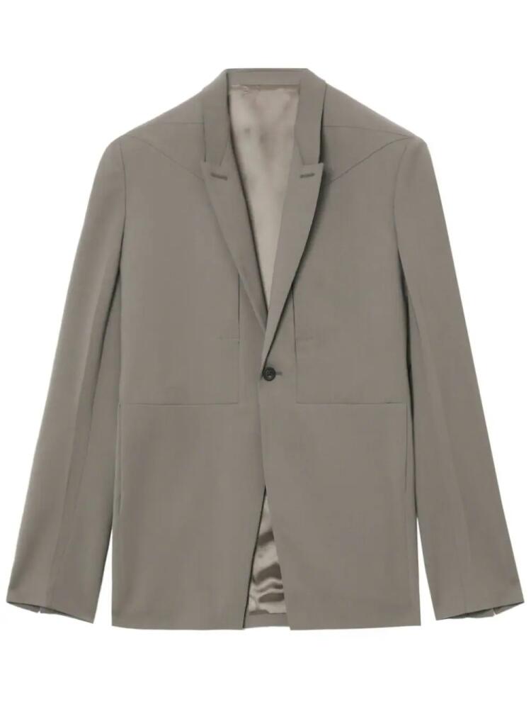 Rick Owens single-breasted virgin wool blazer - Grey Cover