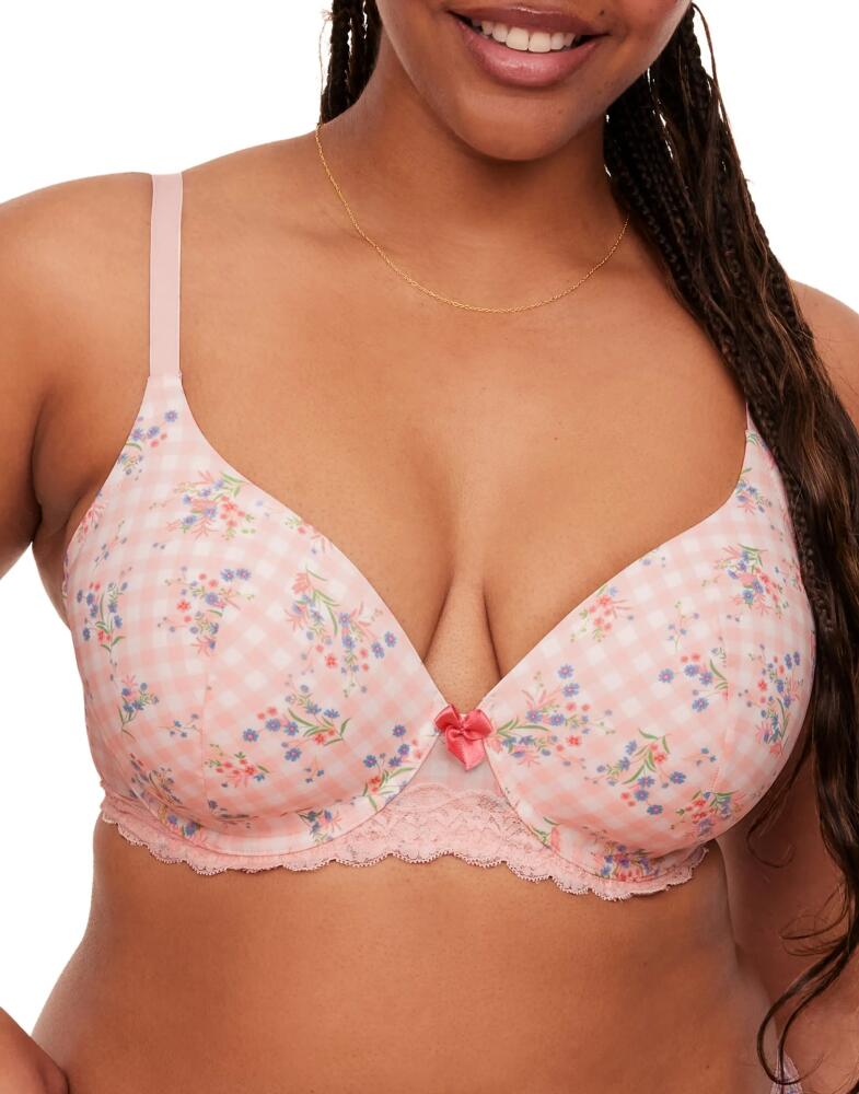 Adore Me Nare Contour Full Coverage Bra in Plaid Pink Cover