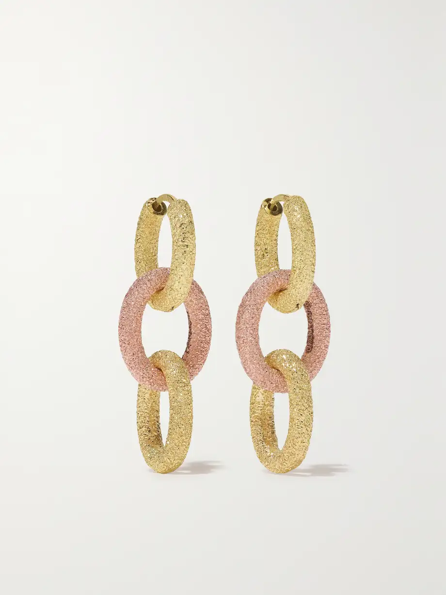 Carolina Bucci - Florentine 18-karat Yellow And Rose Gold Earrings - One size Cover