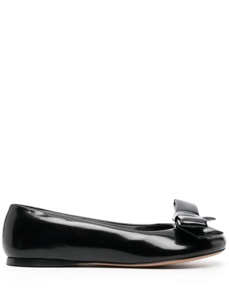 LOEWE Puffy leather ballerina pumps - Black Cover