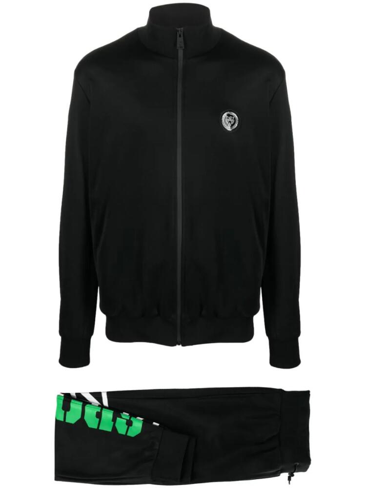 Plein Sport logo-print cotton tracksuit - Black Cover