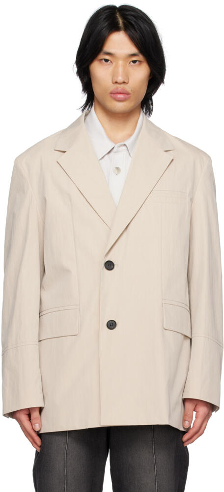 Solid Homme Beige Oversized Blazer Cover