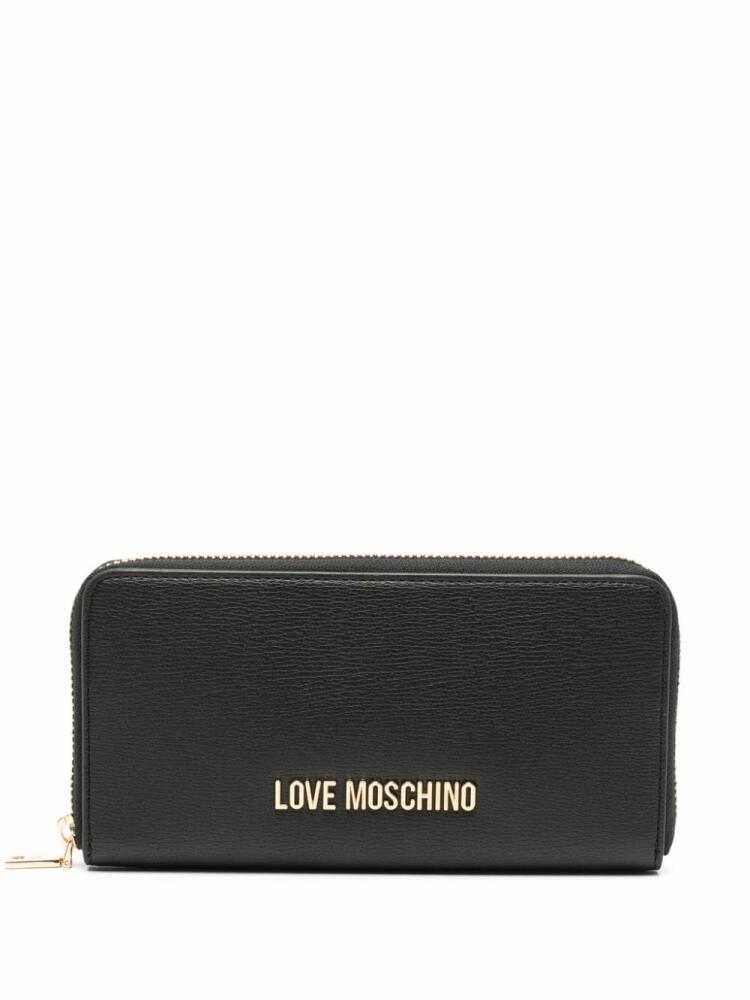 Love Moschino logo-lettering wallet - Black Cover