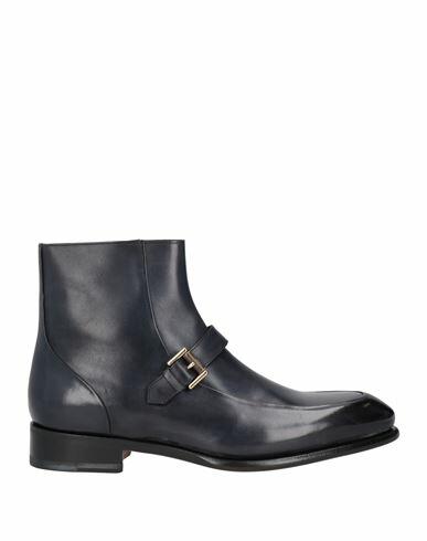 Santoni Man Ankle boots Midnight blue Leather Cover