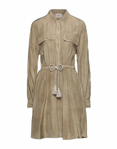 Dondup Woman Mini dress Khaki Viscose, Modal, Silk Cover