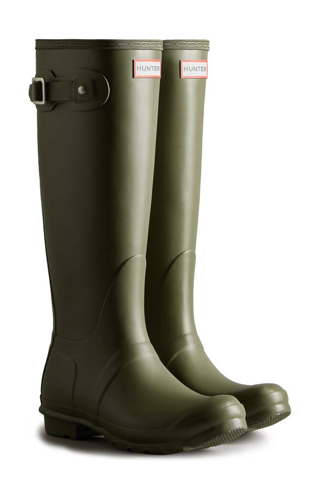 Hunter Original Tall'Rain Boot in Olive Leaf Cover