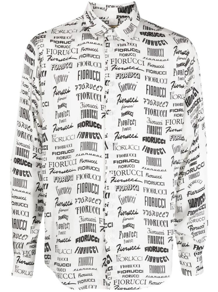 Fiorucci logo-print button-down shirt - White Cover