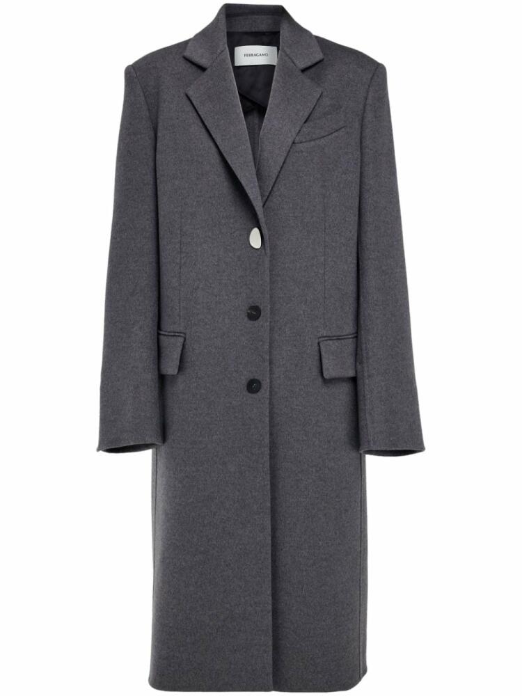 Ferragamo notched-lapels coat - Grey Cover