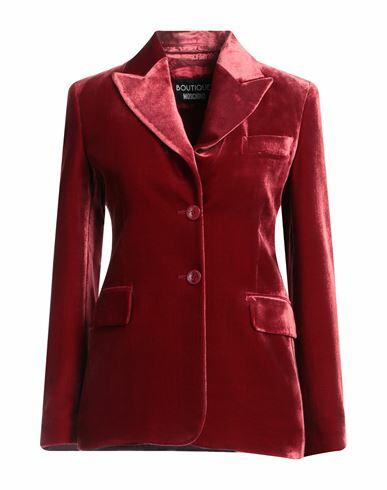 Boutique Moschino Woman Blazer Brick red Viscose, Silk Cover