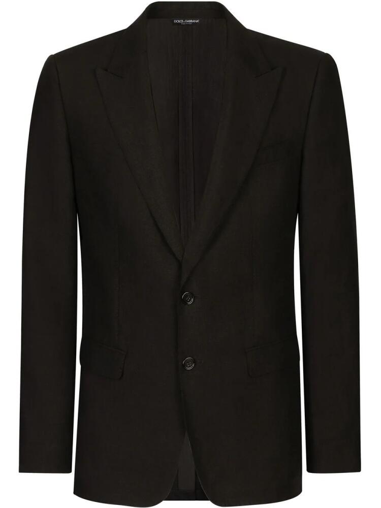 Dolce & Gabbana Taormina-fit linen single-breasted suit - Black Cover