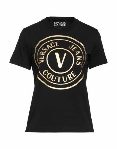 Versace Jeans Couture Woman T-shirt Black Cotton Cover