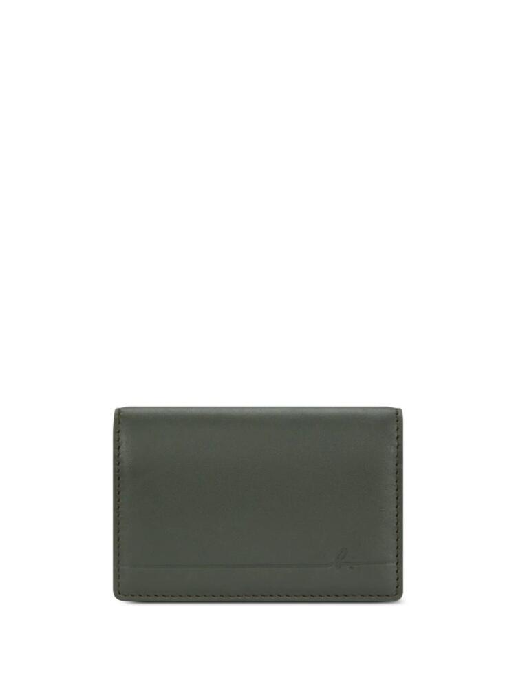 agnès b. logo-debossed leather wallet - Green Cover