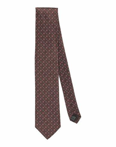 Grey Daniele Alessandrini Man Ties & bow ties Brown Silk Cover