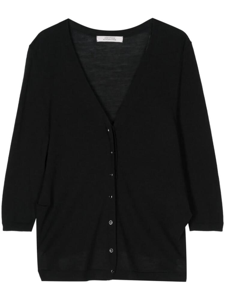 Dorothee Schumacher Refined Essentials fine-ribbed cardigan - Black Cover