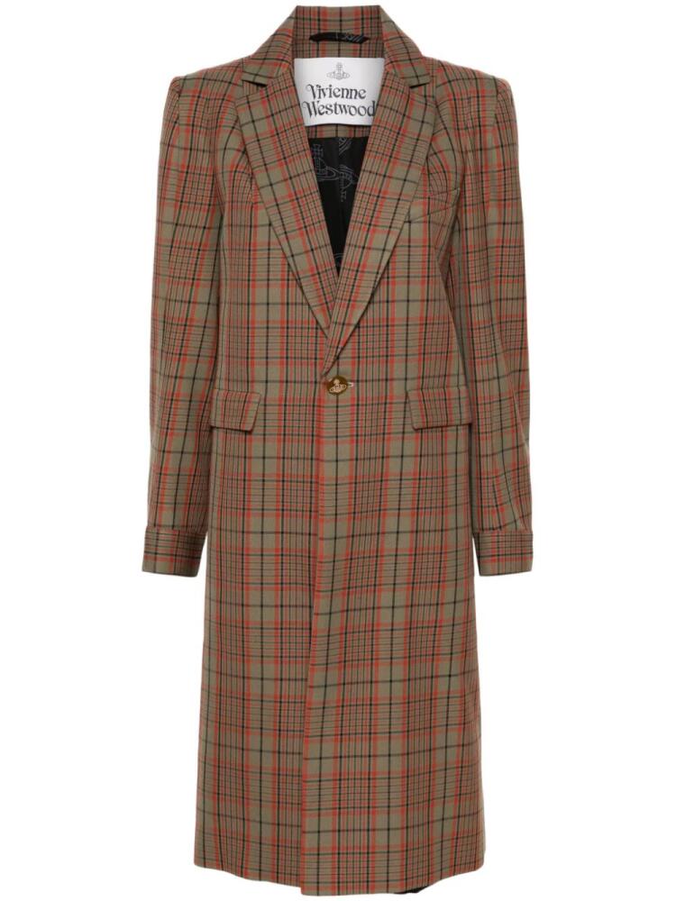 Vivienne Westwood Alien check-pattern coat - Green Cover