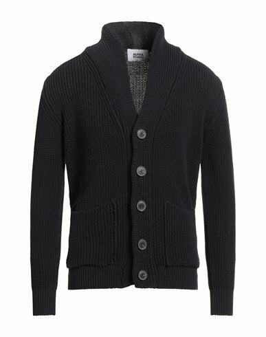 Alpha Studio Man Cardigan Midnight blue Cotton Cover