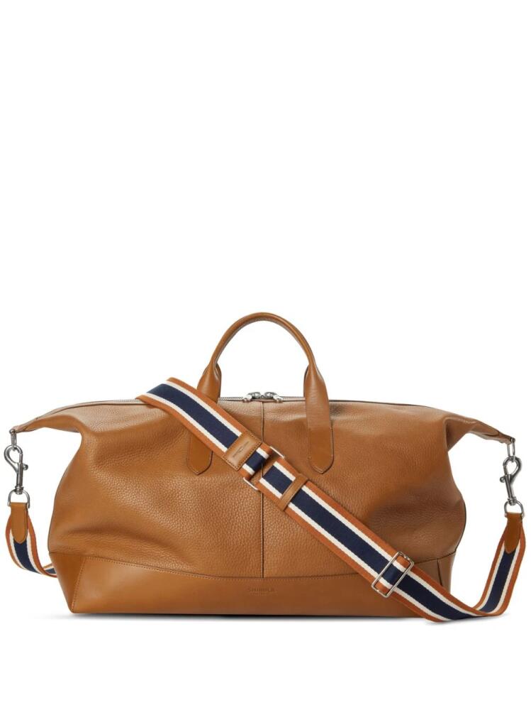 Shinola Canfield Classic grained-leather holdall - Brown Cover