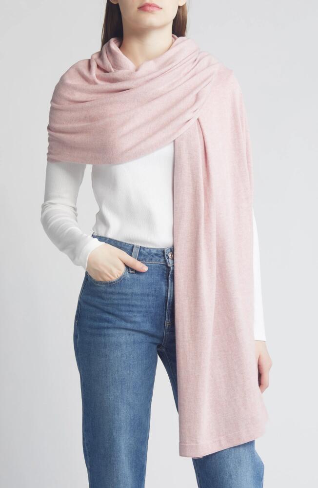 Nordstrom Transitional Knit Travel Wrap in Pink Zephyr Heather Cover