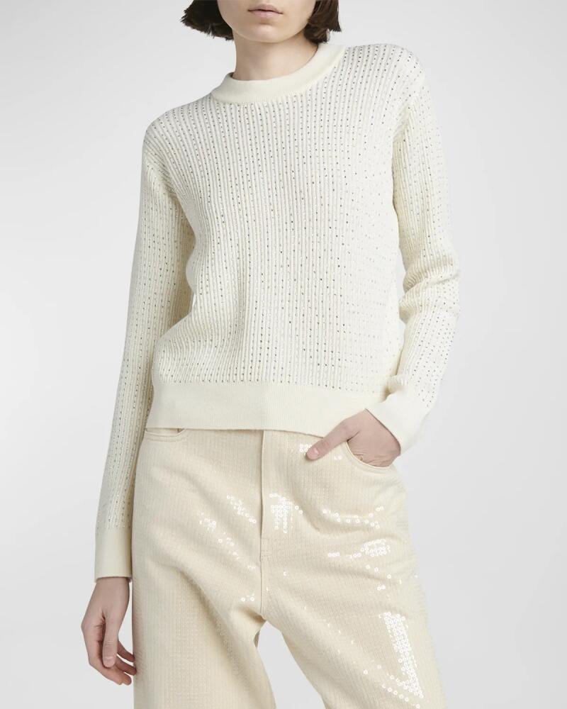 Golden Goose Journey Crewneck Crystal Embellished Sweater Cover