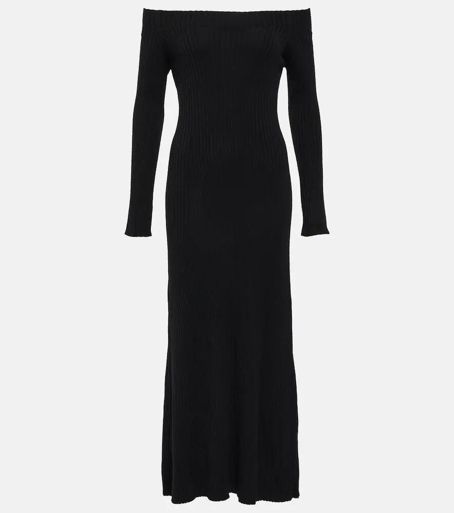 Lisa Yang Marvin off-shoulder cashmere midi dress Cover