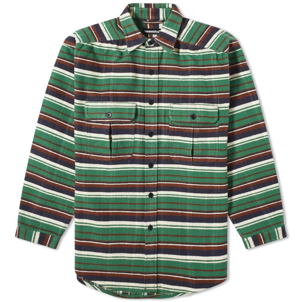 Monitaly Men's Giorgio Work Shirt in Flannel Green Cover