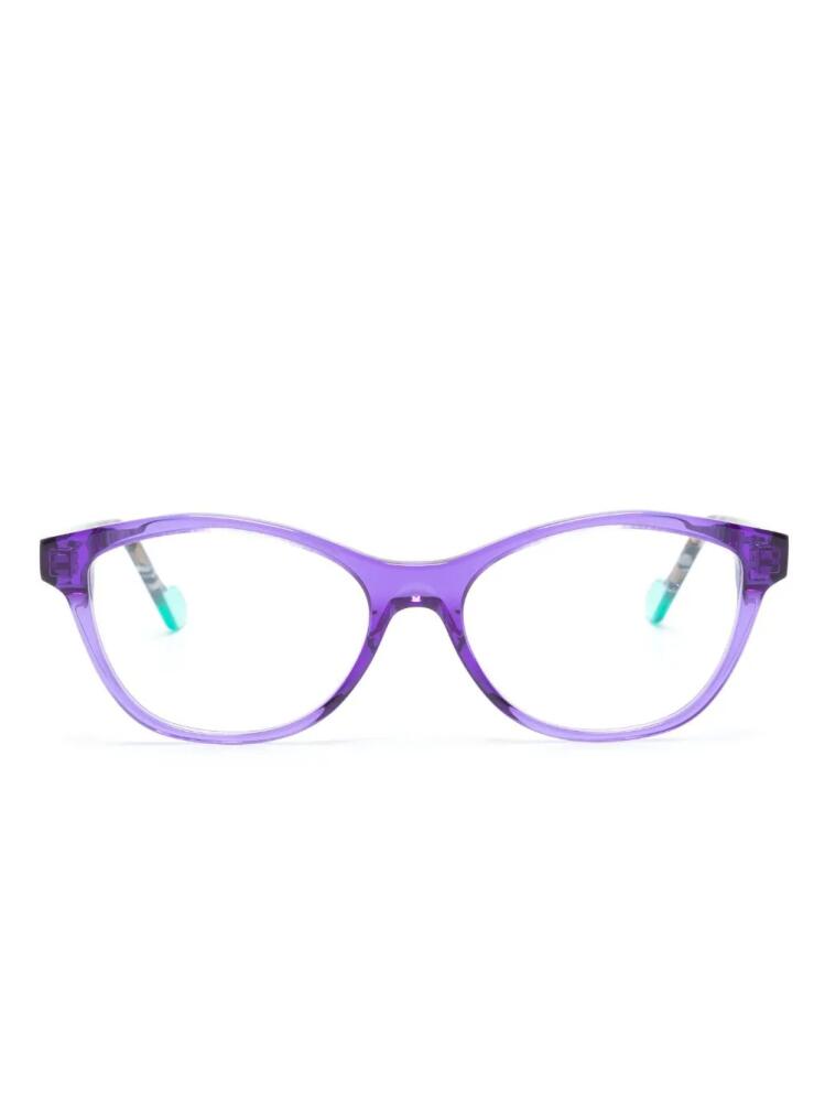 Face À Face cat-eye frame glasses - Purple Cover