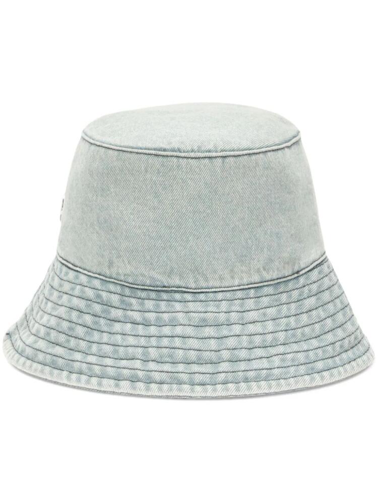 AMBUSH logo-plaque denim bucket hat - Blue Cover