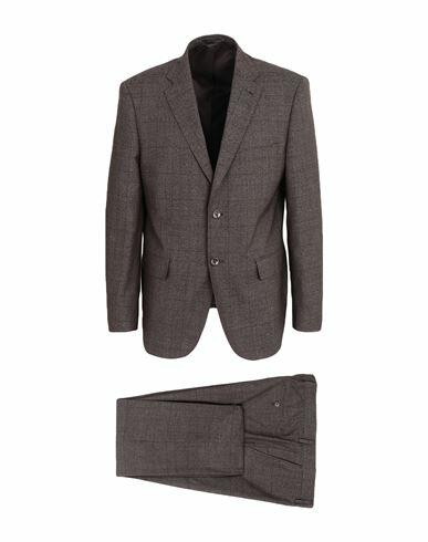 Herman & Sons Man Suit Dark brown Polyester, Viscose Cover