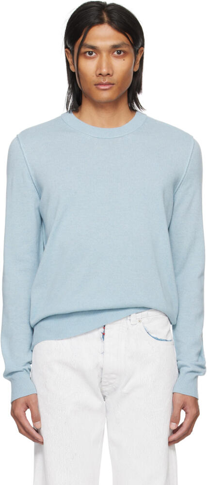 Maison Margiela Blue Crewneck Sweater Cover