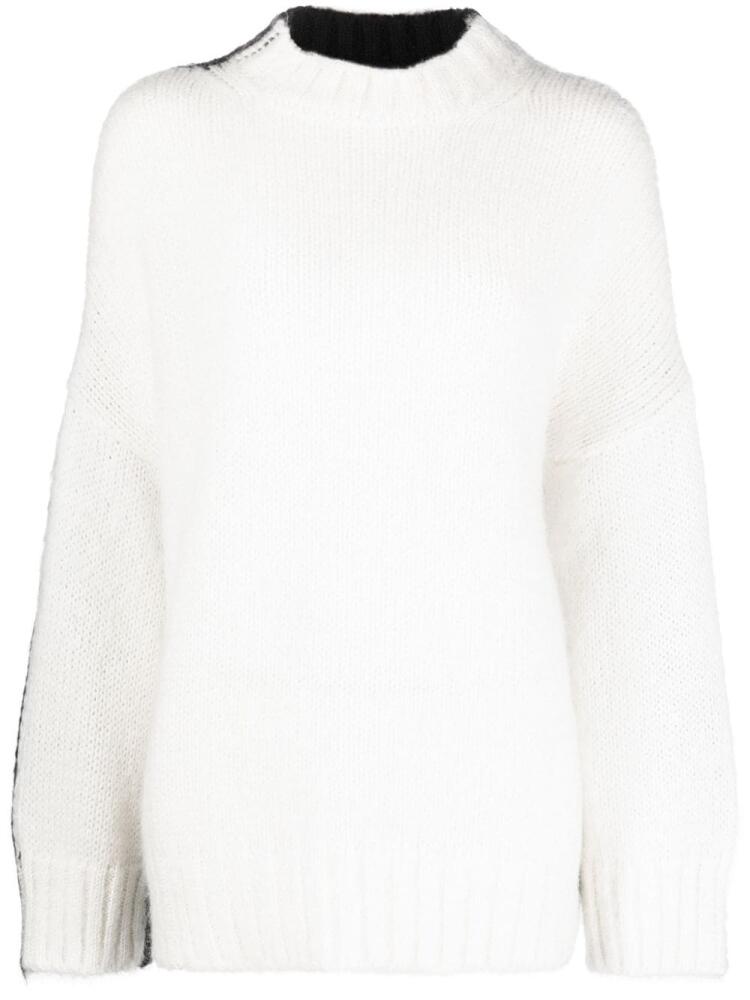 JW Anderson colour-block crew-neck jumper - White Cover