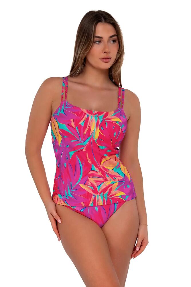 Sunsets Taylor Tankini-38E/36F/34G in Oasis Sandbar Rib Cover