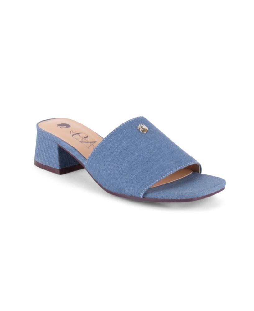 Gloria Vanderbilt Women's Gracie Slip-On Sandals - Blue Denim Cover