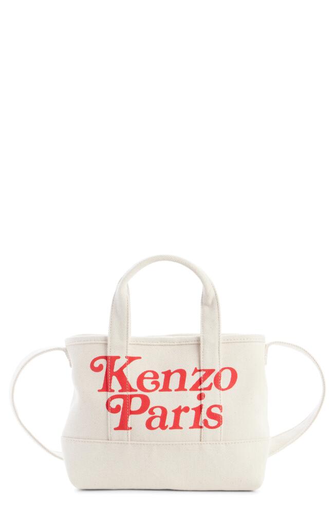 KENZO Small Verdy Logo Cotton Canvas Tote in Ecru Cover