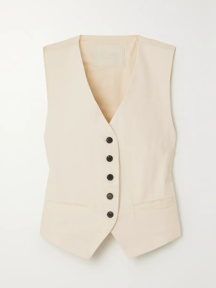 Citizens of Humanity - Sierra Cropped Cotton-twill Vest - Cream Cover