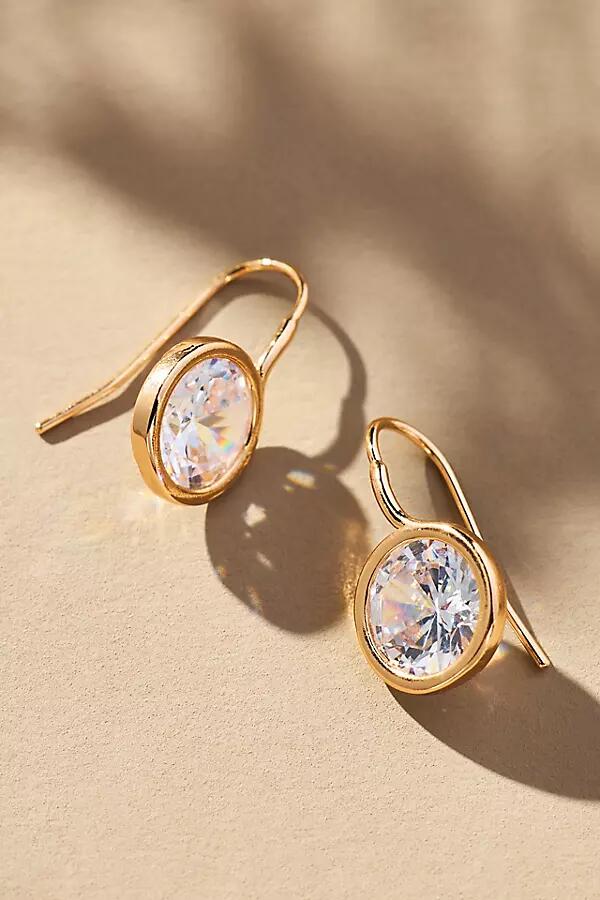 By Anthropologie Faceted Crystal Drop Earrings Cover