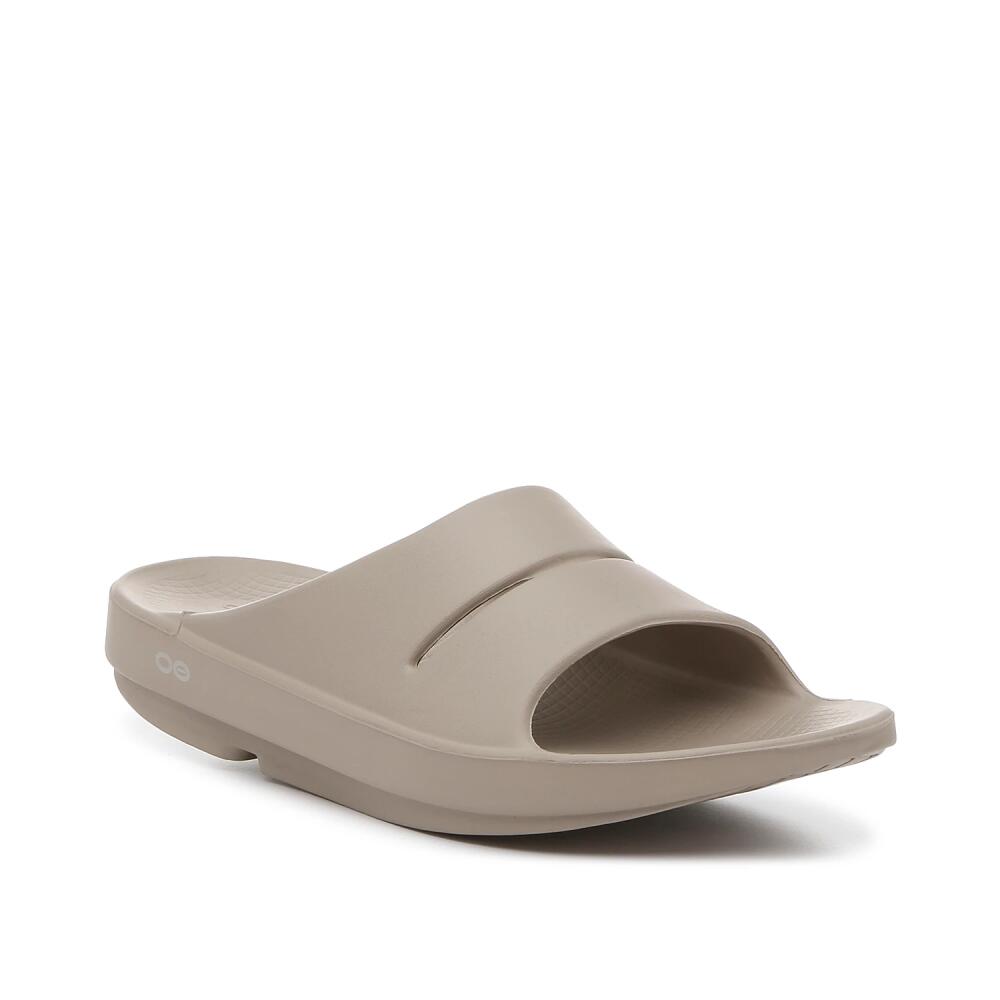 OOFOS OOlala Slide Sandal | Men's | Nomad Taupe Cover