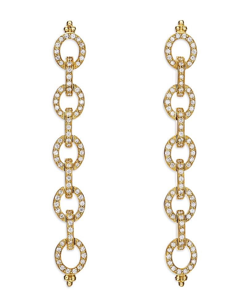 Temple St. Clair 18K Yellow Gold Celestial Diamond Circle Drop Earrings Cover