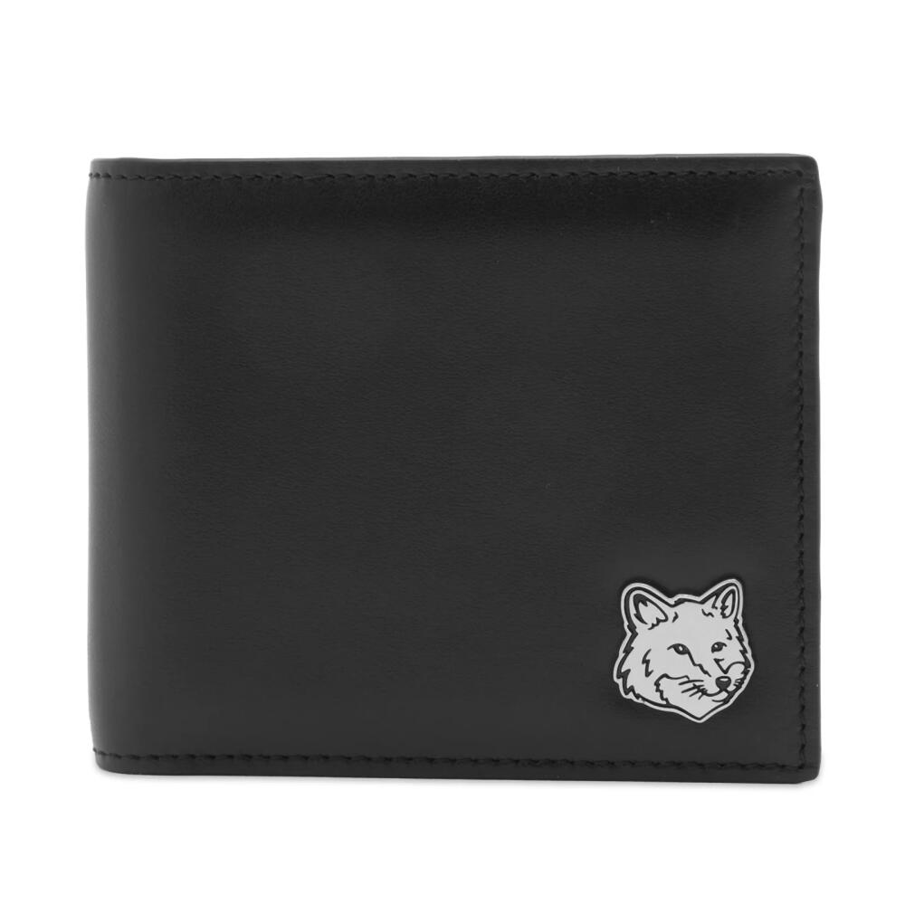 Maison Kitsuné Men's Fox Head Bifold Wallet in Black Cover